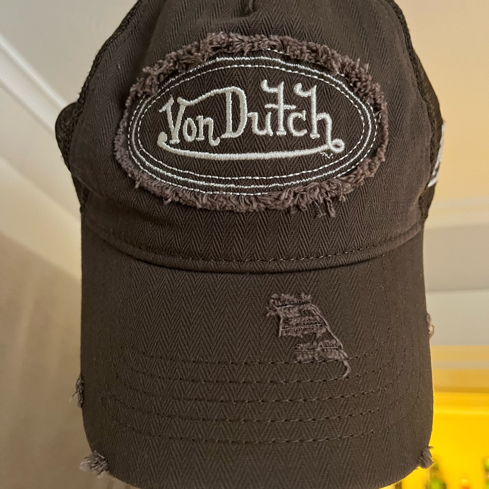 Von Dutch Brown Mesh Trucker Hat
